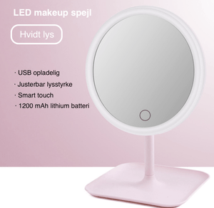 LED makeup spejl - Selfietime.dk