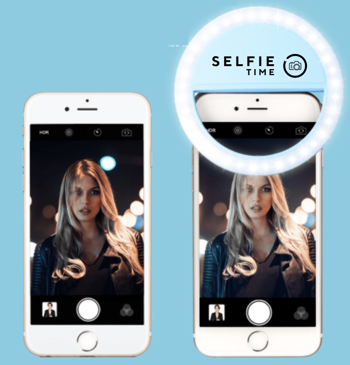 Clip on Ring Light - Selfietime.dk